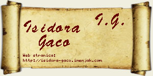 Isidora Gaco vizit kartica